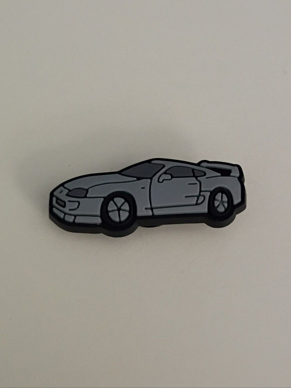 10 for $10 Jibbitz Croc Charm - Grey Sports Car 2 Door with Black Tires 2